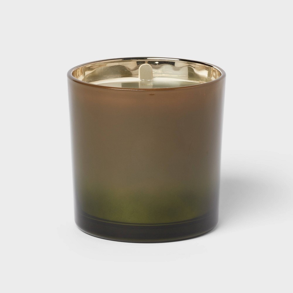 Threshold Green Oaks‎ & Moss Double Wick Scented Candle Green Glass 45 Hr Burn